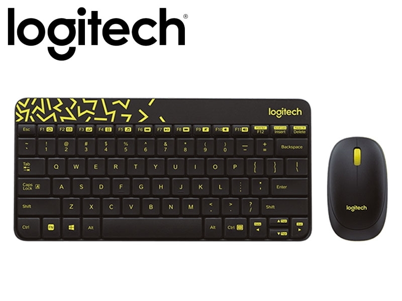 Logitech 羅技 MK-240無線鍵盤滑鼠組(黑黃)
