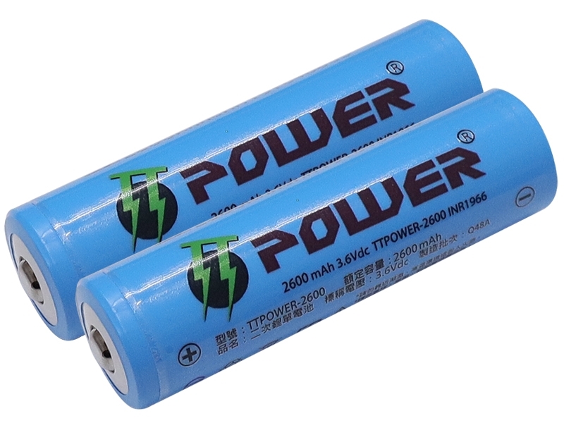 [2只裝]TTPOWER 18650 2600MAH 凸點 