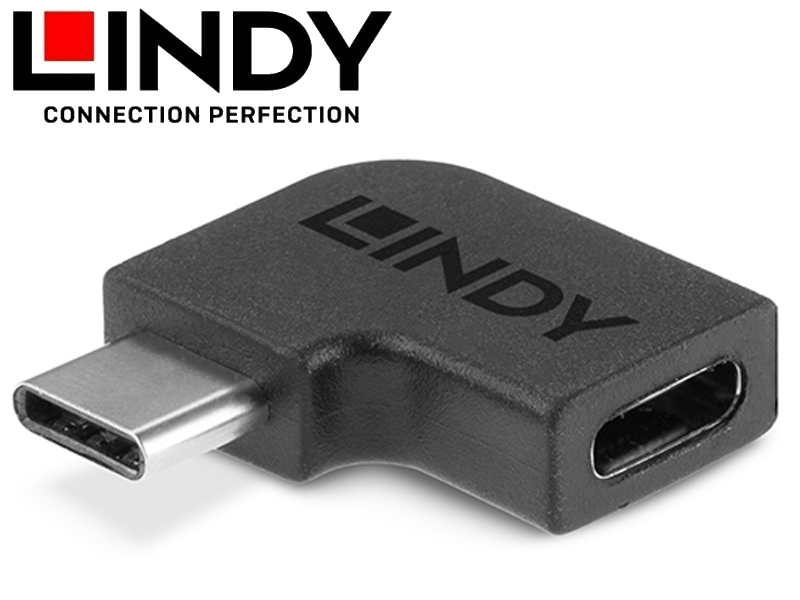 LINDY林帝 USB3.2 Gen2x2 Type-C 公對母90度轉接頭 41894