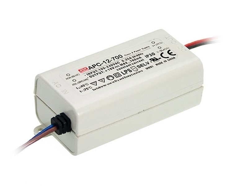 APC-12-700 單電源供應器DC9~18V/700mA 12.6W [IP42]