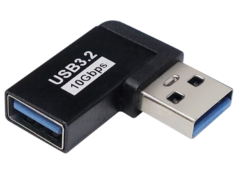 USB 3.2 10Gbps 90度USB公to USB母 FB-095