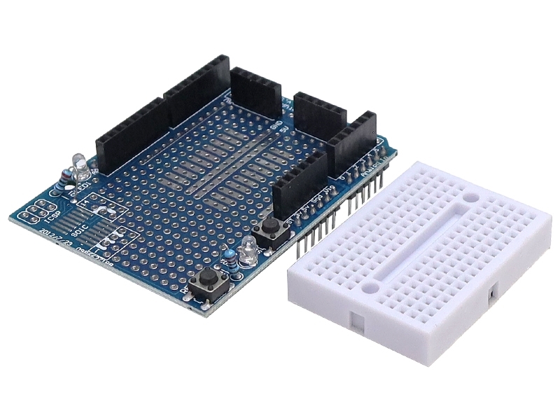 Arduino ProtoShield 原型擴充板 (附MINI麵包板) (半成品)