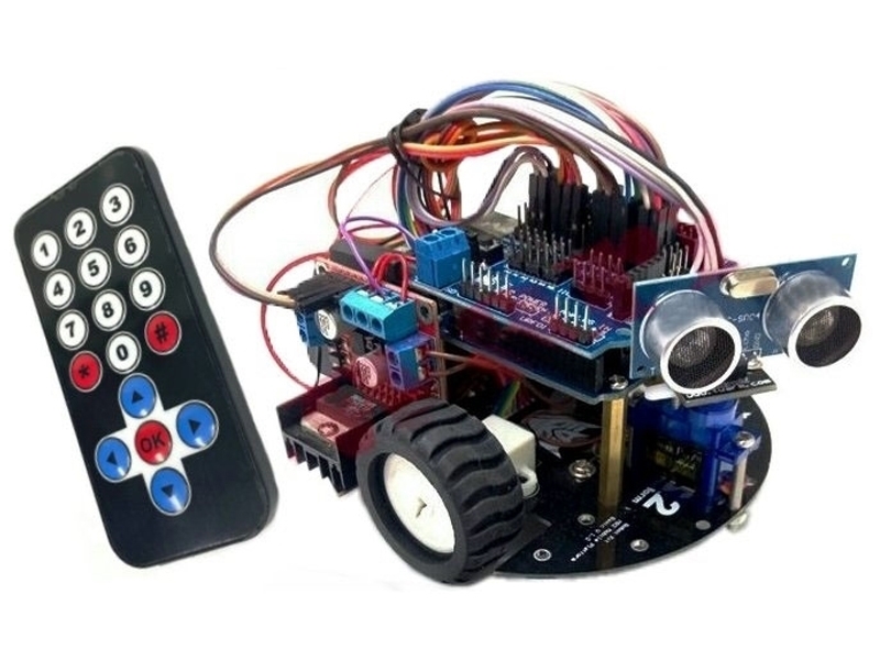 Arduino Robot自走車專題 UNO R3行動機器人(需自行組裝)