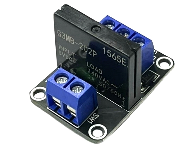 1路5V(低電位)固態繼電器模組DC to AC 100V~240VAC/2A