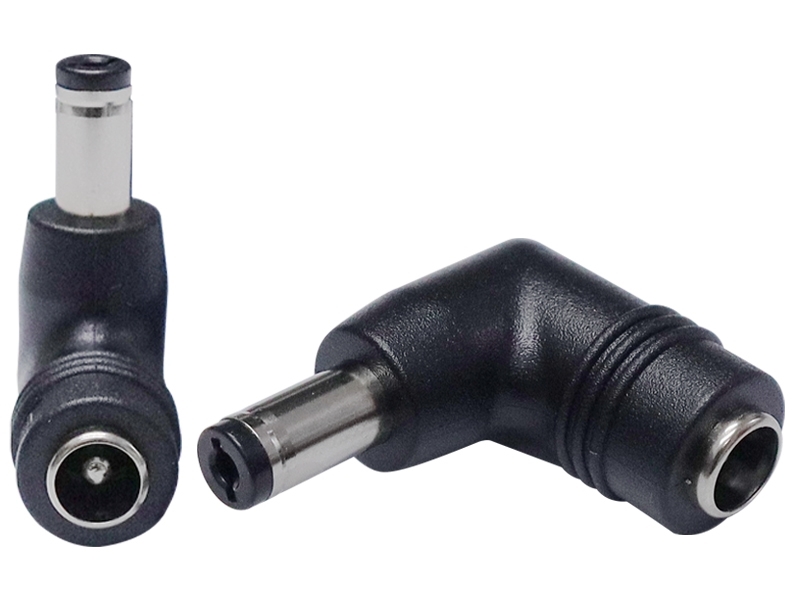 2.1DC 公-母電源轉接頭90度DC PLUG-P1J-P1JR