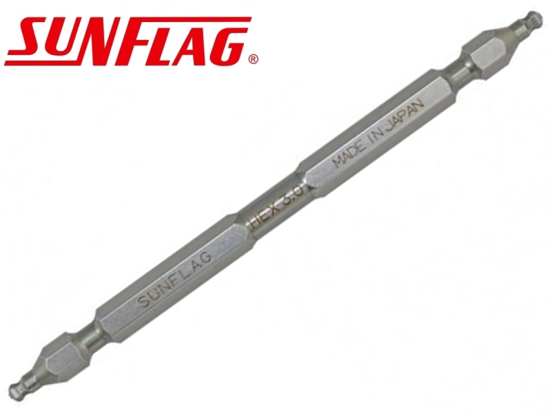 3.0x110mm雙頭球型六角起子頭 日製SUNFLAG HBW-30110 