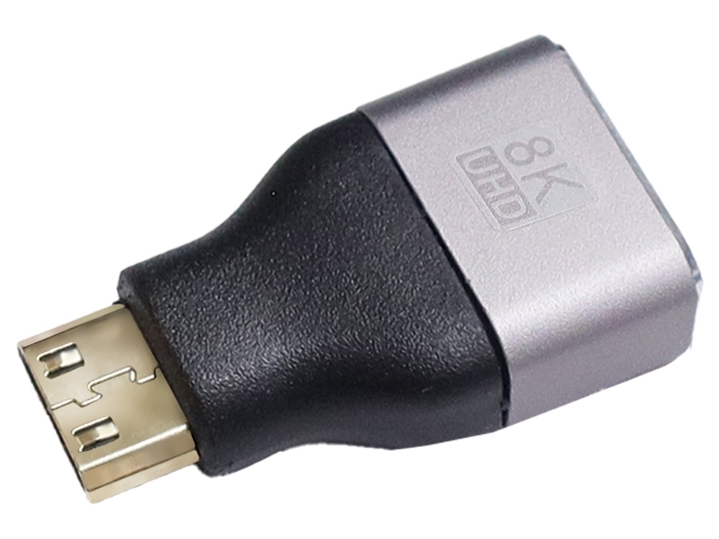 數位影音HDMI(母)轉MINI(公)鋁合金8K KM-ZJT01