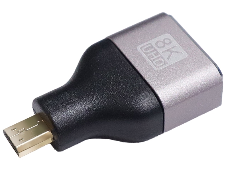 數位影音HDMI(母)轉MICRO(公)鋁合金8K KM-ZJT02