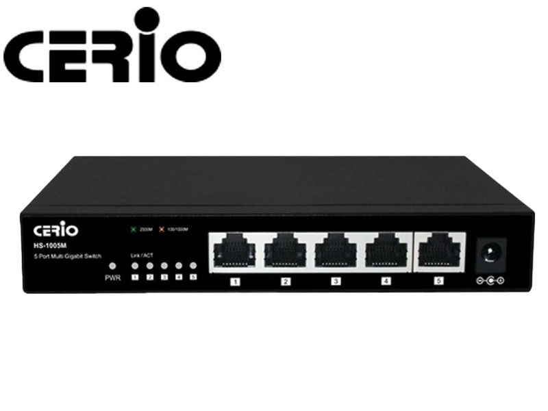 CERIO HS-1005M 5-PORT 2.5G Multi-Giga網路交換器