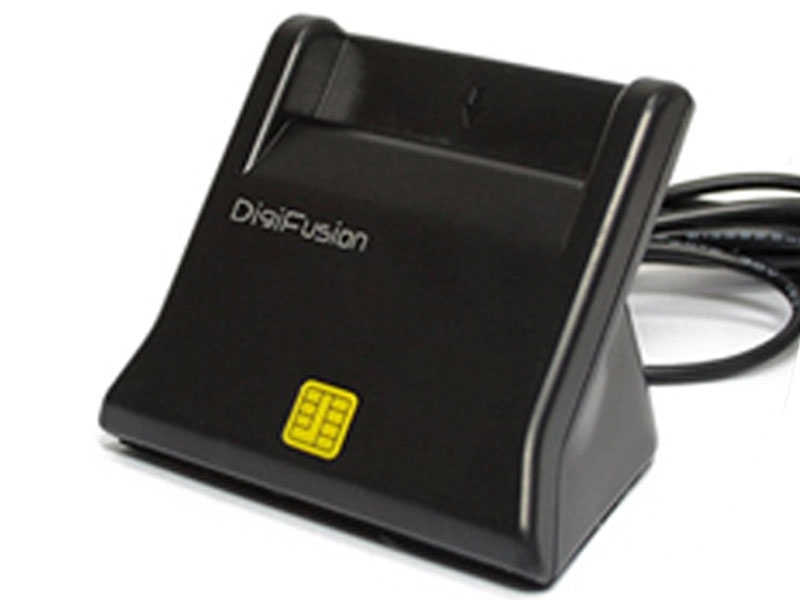 DigiFusion 直立式晶片讀卡機 RU035(黑) 
