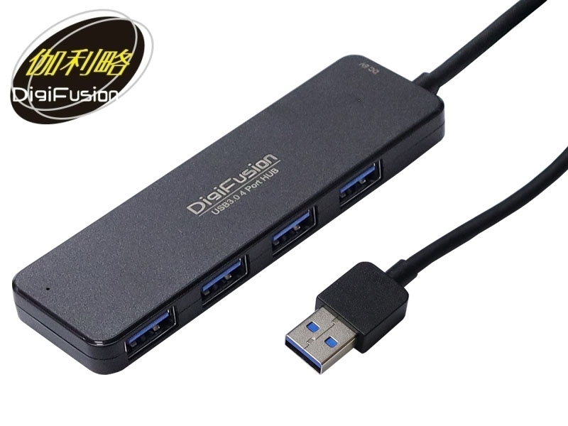 PEC-HS080伽利略USB3.0 4埠HUB-黑