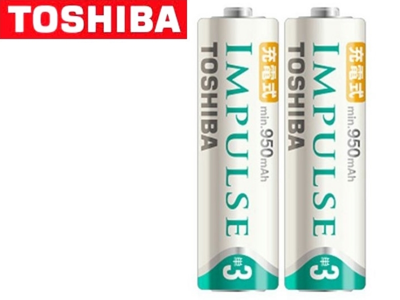 [2只裝] 東芝3號充電電池950mAh 