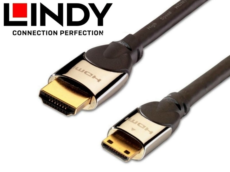 LINDY 林帝 鉻系列HDMI 2.0公 TO MINI HDMI公 傳輸線2M