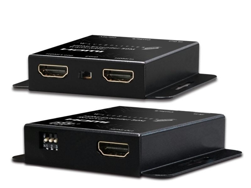 HDMI1080P PoC&IR 單一網線延長器帶近端輸出50M