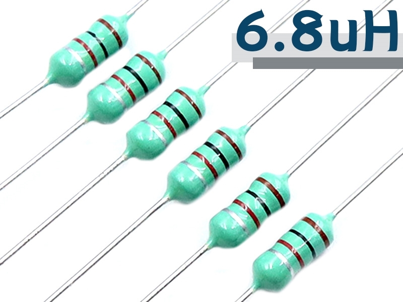 6.8uH 電阻型電感 [5只裝] (1/4W)
