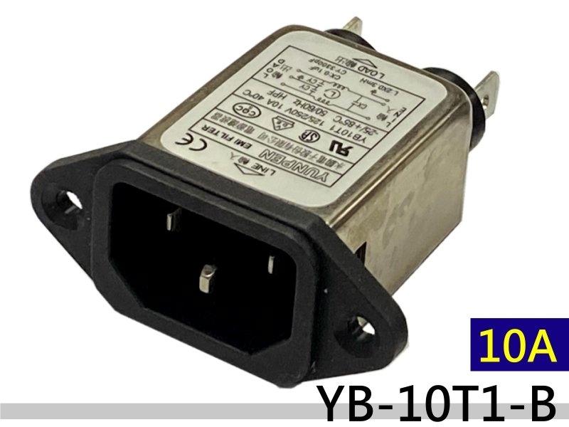YB-10T1 單π 10A 附插座電源濾波器