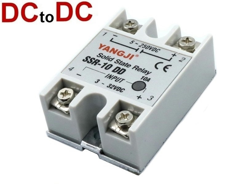 10A DC TO DC SSR (in:3~32VDC out:5~250VDC)