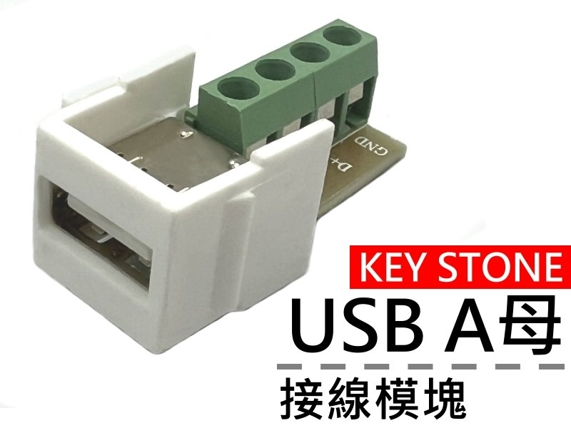 USB A母-接線 模塊 KEY STONE